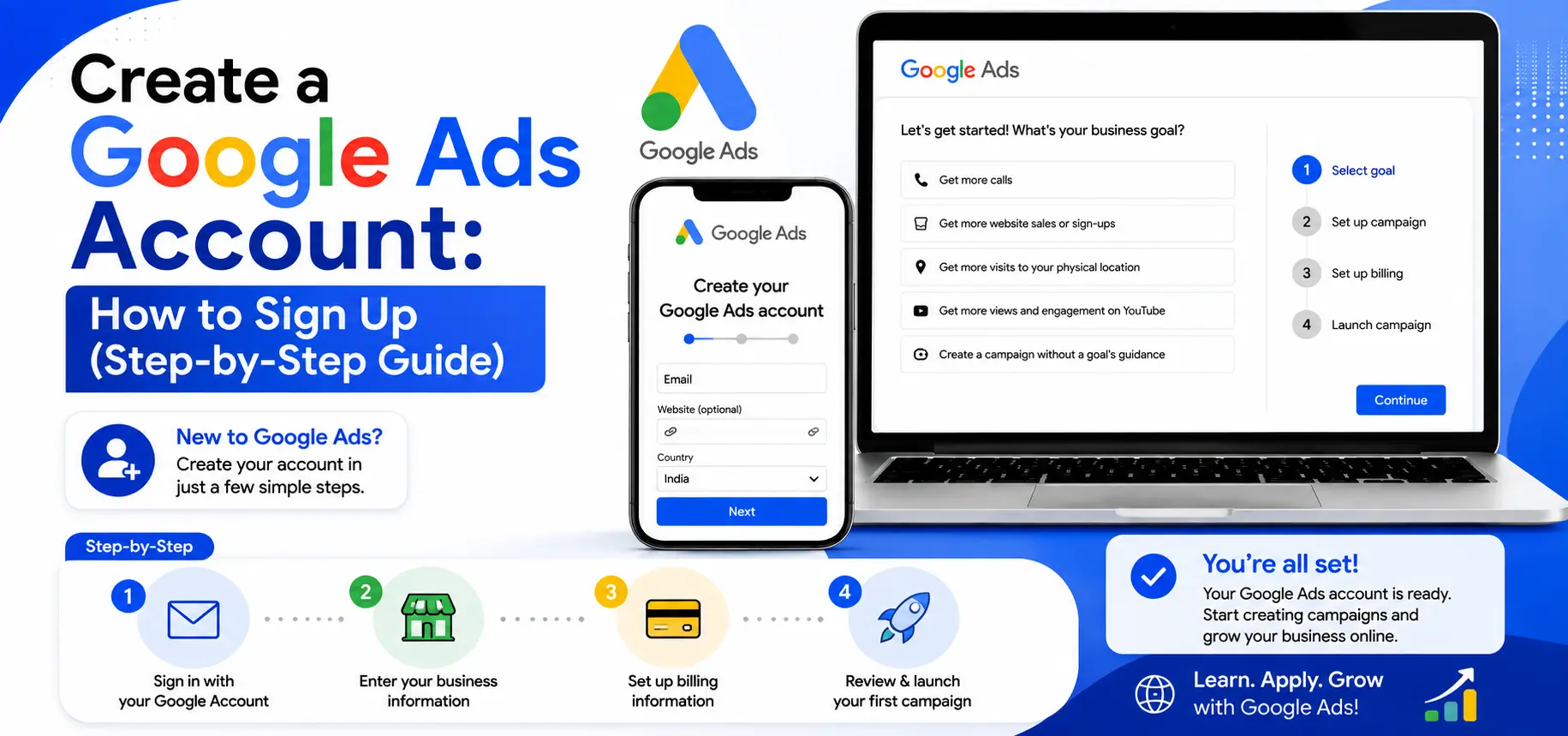 Create a Google Ads Account- How to Sign Up (Step-by-Step Guide)